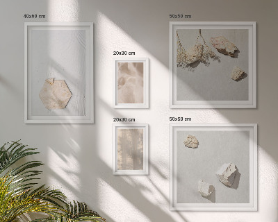 Pared galería de arte Texturas naturales de estilo bohemio sutil