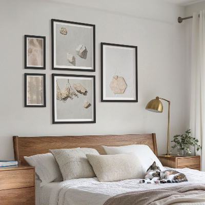 Pared galería de arte Texturas naturales de estilo bohemio sutil