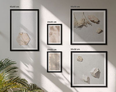 Pared galería de arte Texturas naturales de estilo bohemio sutil