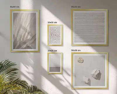 Conjunto de cuadros decorativos con delicadas texturas bohemias de la naturaleza