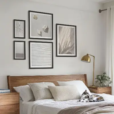 Conjunto de cuadros decorativos con delicadas texturas bohemias de la naturaleza