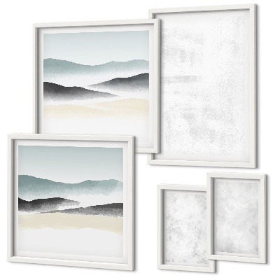 Conjunto de cuadros decorativos fondo abstracto con manchas blancas