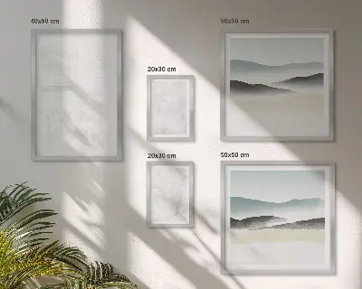 Conjunto de cuadros decorativos con fondo abstracto de manchas blancas