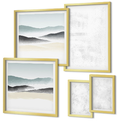 Conjunto de cuadros decorativos fondo abstracto con manchas blancas
