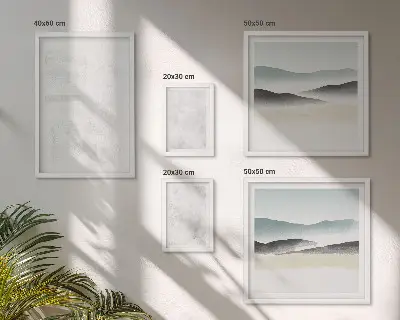 Conjunto de cuadros decorativos con fondo abstracto de manchas blancas