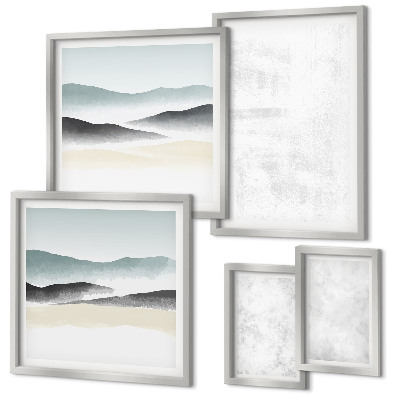 Conjunto de cuadros decorativos fondo abstracto con manchas blancas