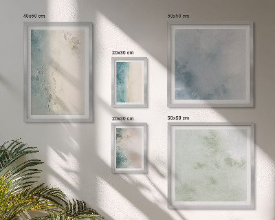 Conjunto de cuadros decorativos Acuarelas derramadas sobre lienzo minimalismo