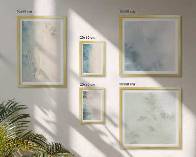 Conjunto de cuadros decorativos Acuarelas derramadas sobre lienzo minimalismo
