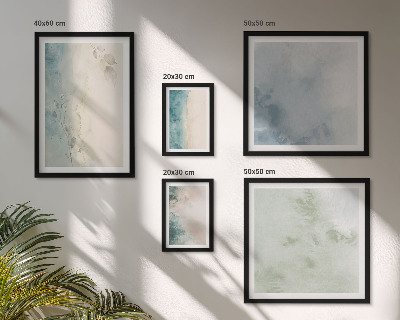 Conjunto de cuadros decorativos Acuarelas derramadas sobre lienzo minimalismo