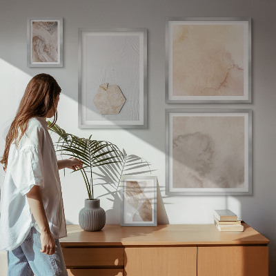 Set de 5 cuadros para salón Abstracción de la naturaleza por parte del diseñador