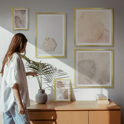 Set de 5 cuadros para salón Abstracción de la naturaleza por parte del diseñador