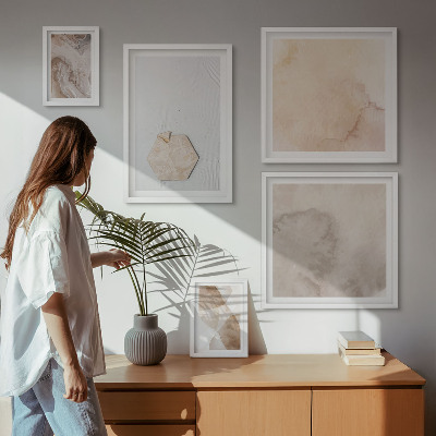 Set de 5 cuadros para salón Abstracción de la naturaleza por parte del diseñador