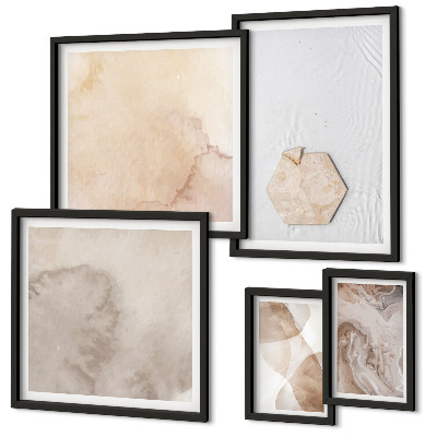 Set de 5 cuadros para salón Abstracción de la naturaleza por parte del diseñador
