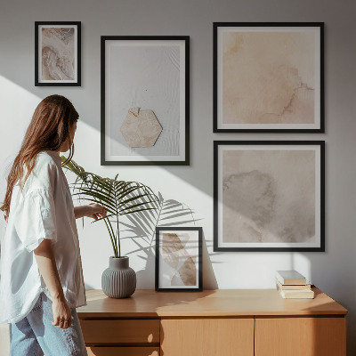 Set de 5 cuadros para salón Abstracción de la naturaleza por parte del diseñador