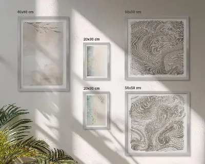 Conjunto de cuadros decorativos con delicadas pinturas de acuarela