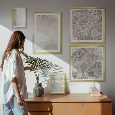 Conjunto de cuadros decorativos Delicadas pinturas de acuarela