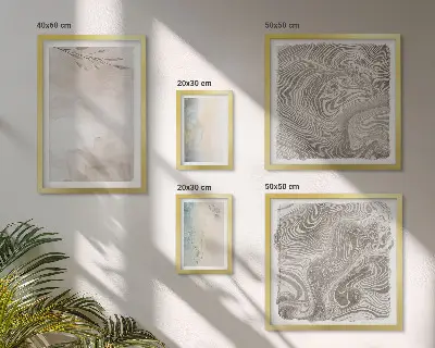 Conjunto de cuadros decorativos con delicadas pinturas de acuarela