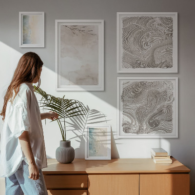 Conjunto de cuadros decorativos Delicadas pinturas de acuarela