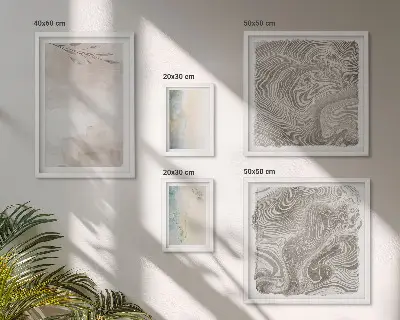 Conjunto de cuadros decorativos con delicadas pinturas de acuarela