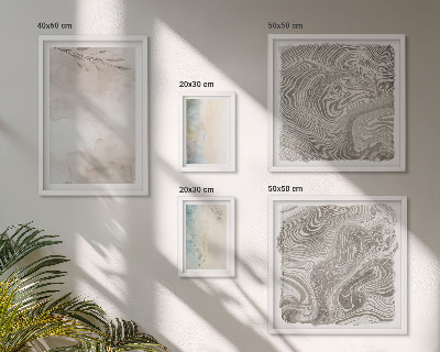 Conjunto de cuadros decorativos Delicadas pinturas de acuarela