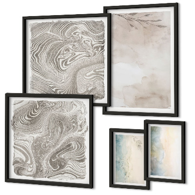 Conjunto de cuadros decorativos Delicadas pinturas de acuarela