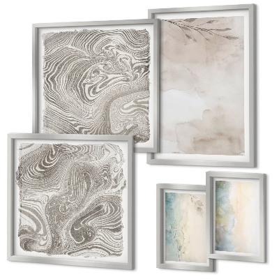 Conjunto de cuadros decorativos Delicadas pinturas de acuarela