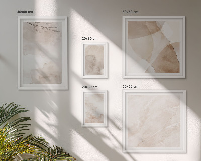 Set de 5 cuadros para salón Pinturas de acuarela con texturas bohemias