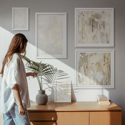 Pared galería de arte Diseño de pintura con textura brillante