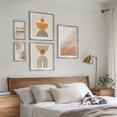 Conjunto de cuadros decorativos Estructuras de diversos matices de minimalismo.