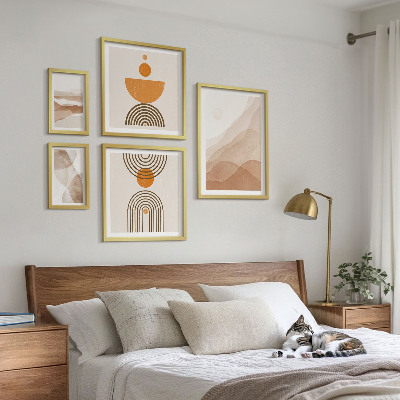 Conjunto de cuadros decorativos Estructuras de diversos matices de minimalismo.
