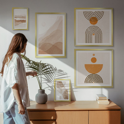 Conjunto de cuadros decorativos Estructuras de diversos matices de minimalismo.
