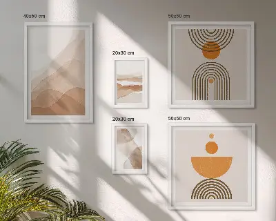 Conjunto de cuadros decorativos con estructuras de diversos matices minimalistas