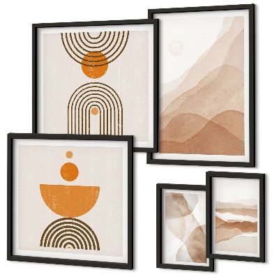 Conjunto de cuadros decorativos Estructuras de diversos matices de minimalismo.