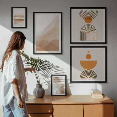 Conjunto de cuadros decorativos Estructuras de diversos matices de minimalismo.