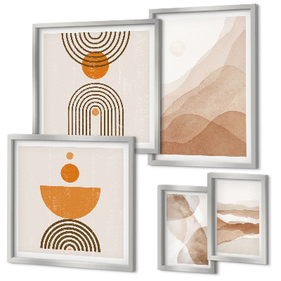 Conjunto de cuadros decorativos Estructuras de diversos matices de minimalismo.