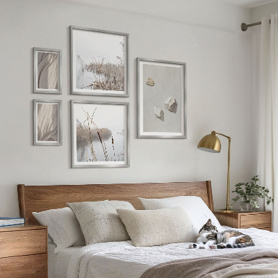 Pared galería de arte Primeros planos de la estructura de estilo bohemio