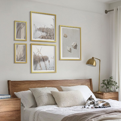 Pared galería de arte Primeros planos de la estructura de estilo bohemio
