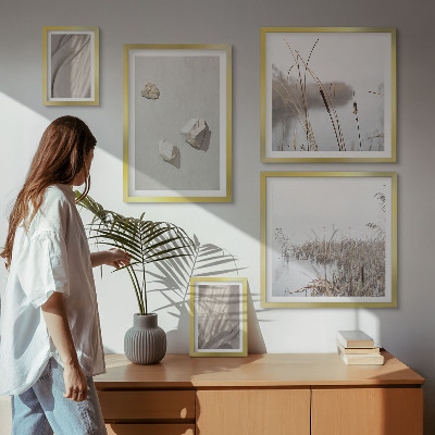 Pared galería de arte Primeros planos de la estructura de estilo bohemio