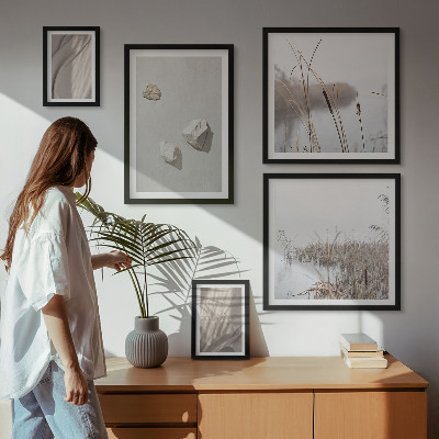 Pared galería de arte Primeros planos de la estructura de estilo bohemio