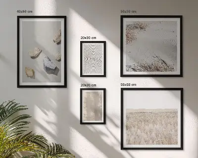 Conjunto de cuadros decorativos con diseño de texturas naturales de estilo bohemio