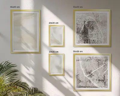 Set de 5 cuadros para salón con diseño de textura de pintura minimalista