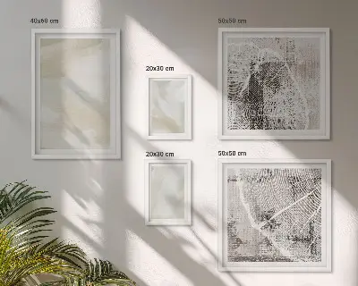 Set de 5 cuadros para salón con diseño de textura de pintura minimalista