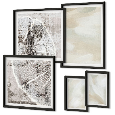 Set de 5 cuadros para salón Textura de pintura minimalista