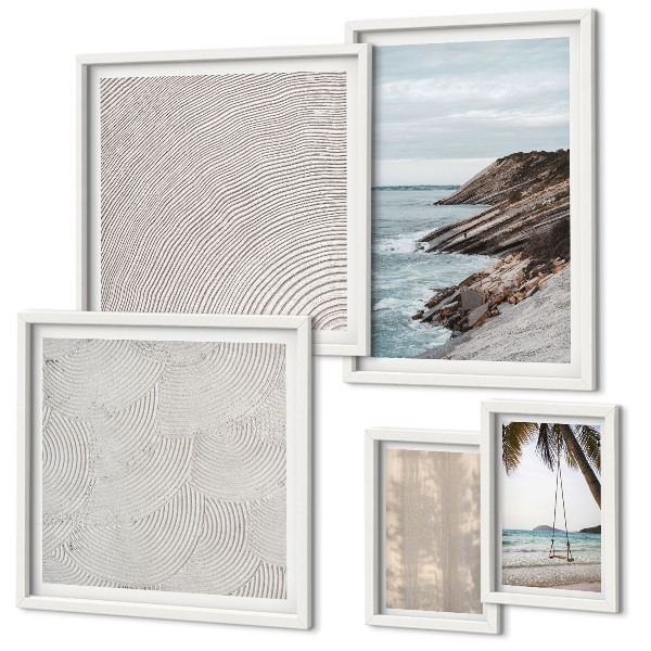 Conjunto de cuadros decorativos Vistas de la playa en verano