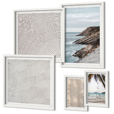 Conjunto de cuadros decorativos Vistas de la playa en verano