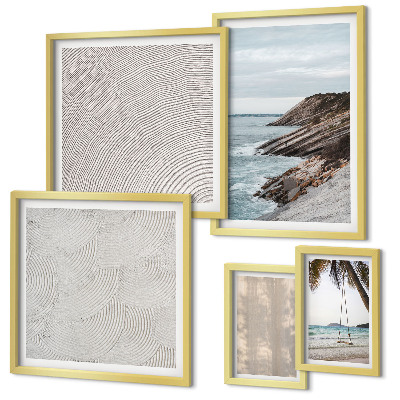 Conjunto de cuadros decorativos Vistas de la playa en verano
