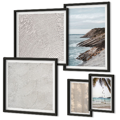 Conjunto de cuadros decorativos Vistas de la playa en verano