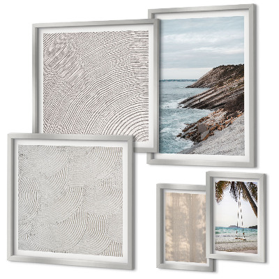 Conjunto de cuadros decorativos Vistas de la playa en verano