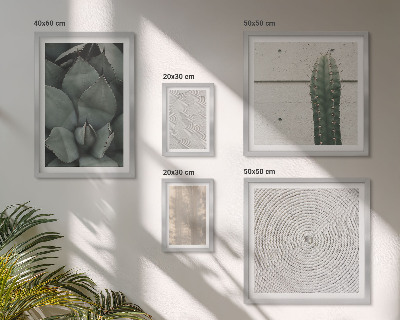 Set de 5 cuadros para salón Texturas veraniegas con un toque tropical.