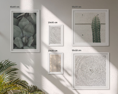 Set de 5 cuadros para salón Texturas veraniegas con un toque tropical.